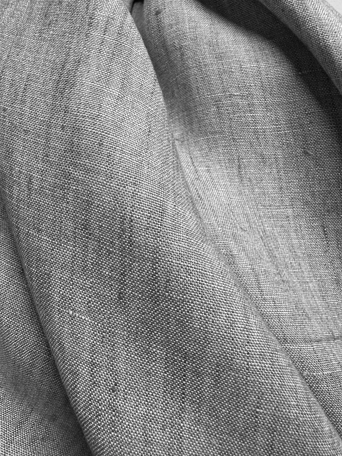 Luxury Italian Linen Shirting in Marble