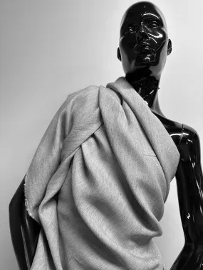 Luxury Italian Linen Shirting in Marble