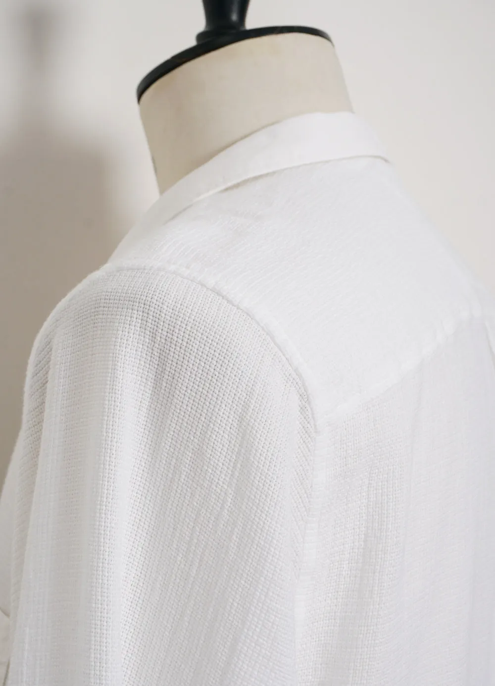MARIUS | Casual Gauze Pull-on Shirt | White
