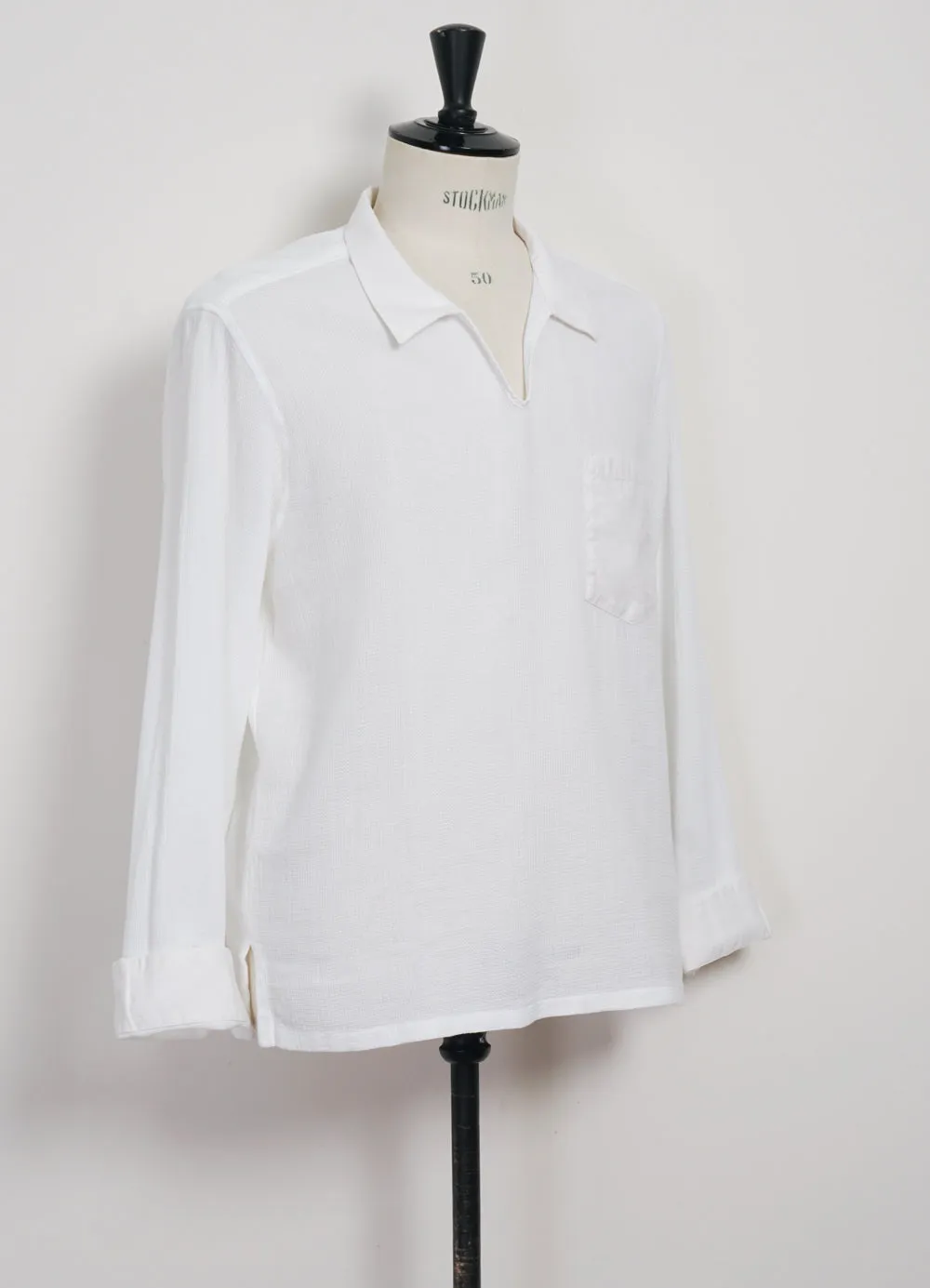 MARIUS | Casual Gauze Pull-on Shirt | White