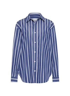 Matteau Classic Stripe Shirt in Marine Stripe