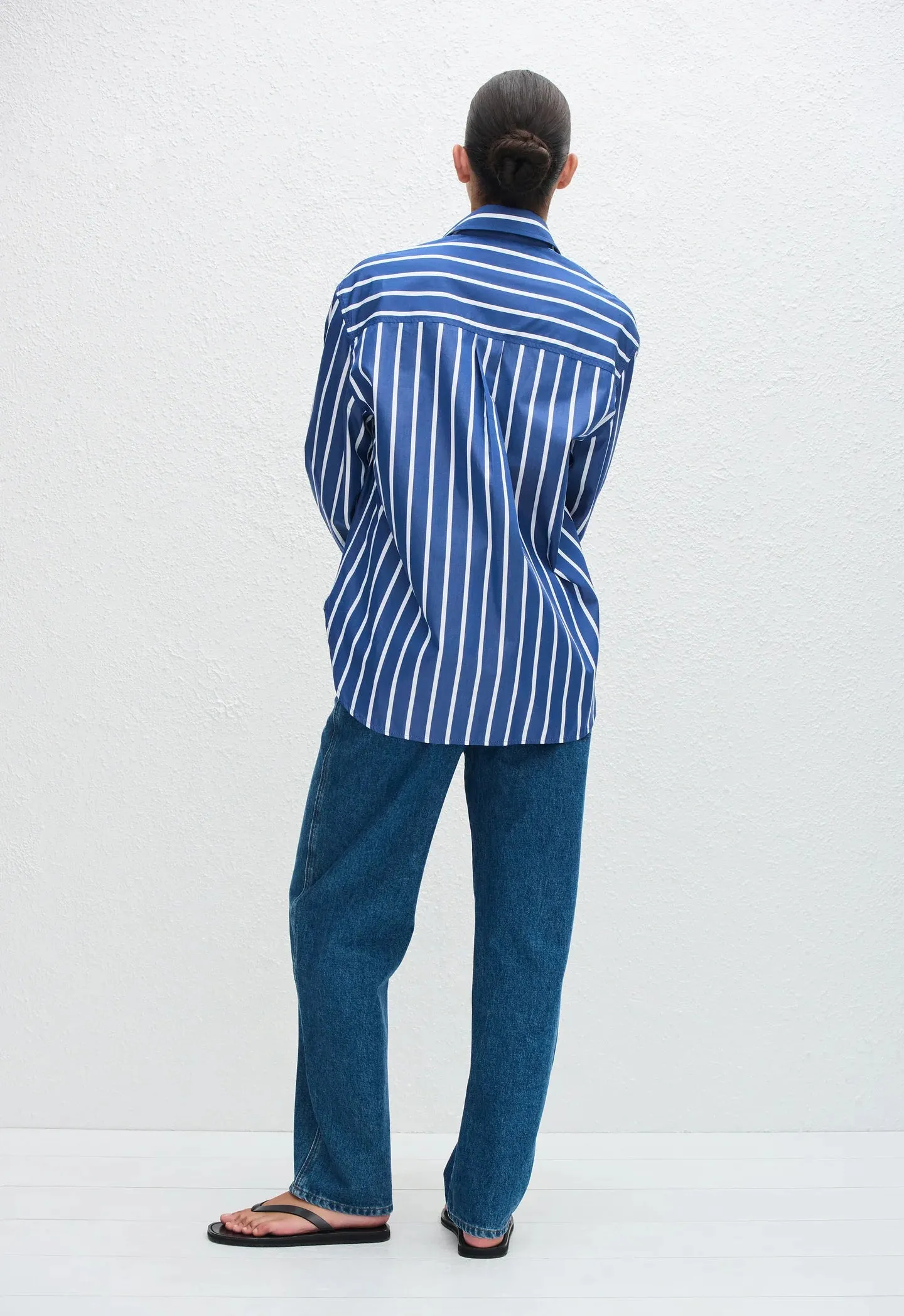 Matteau Classic Stripe Shirt in Marine Stripe