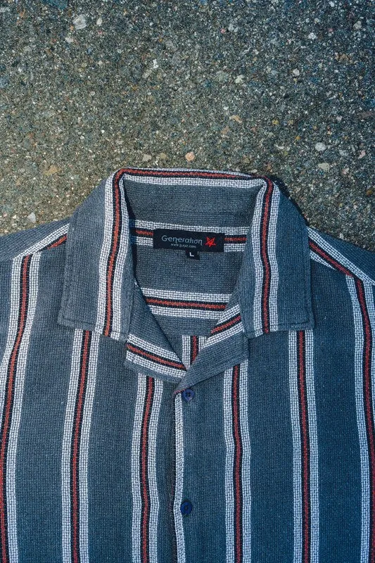 Men's Textured Striped Shirt