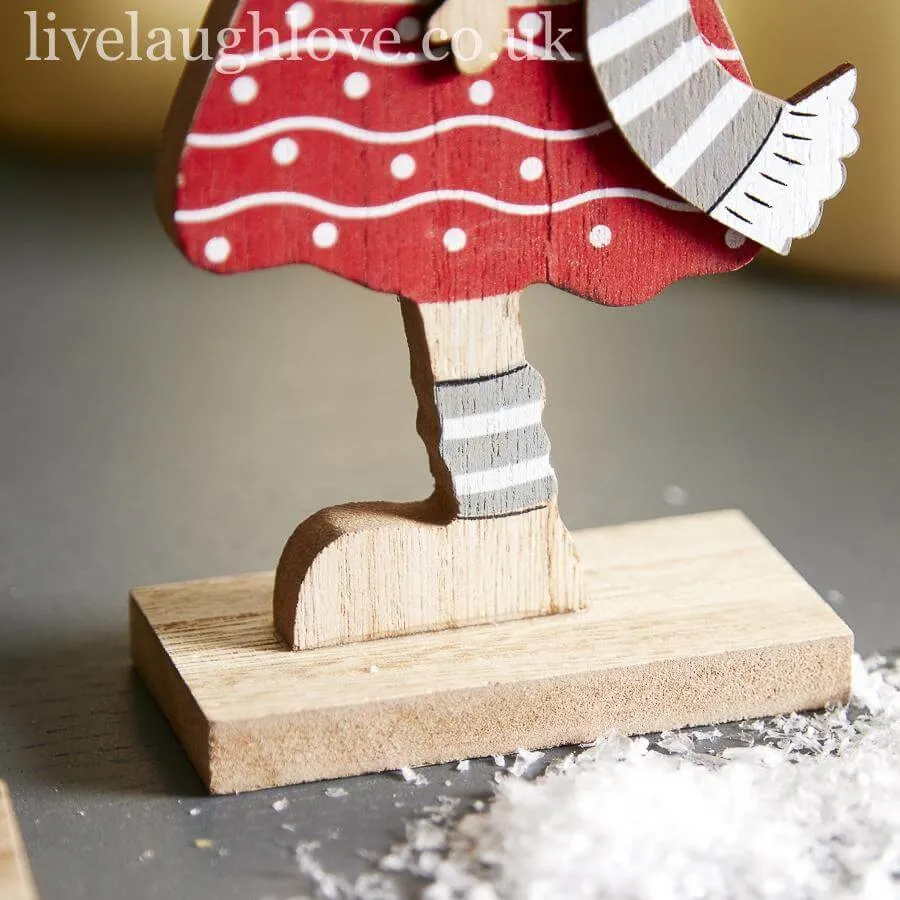 Mr & Mrs Rudolf Wooden Shelf Sitters