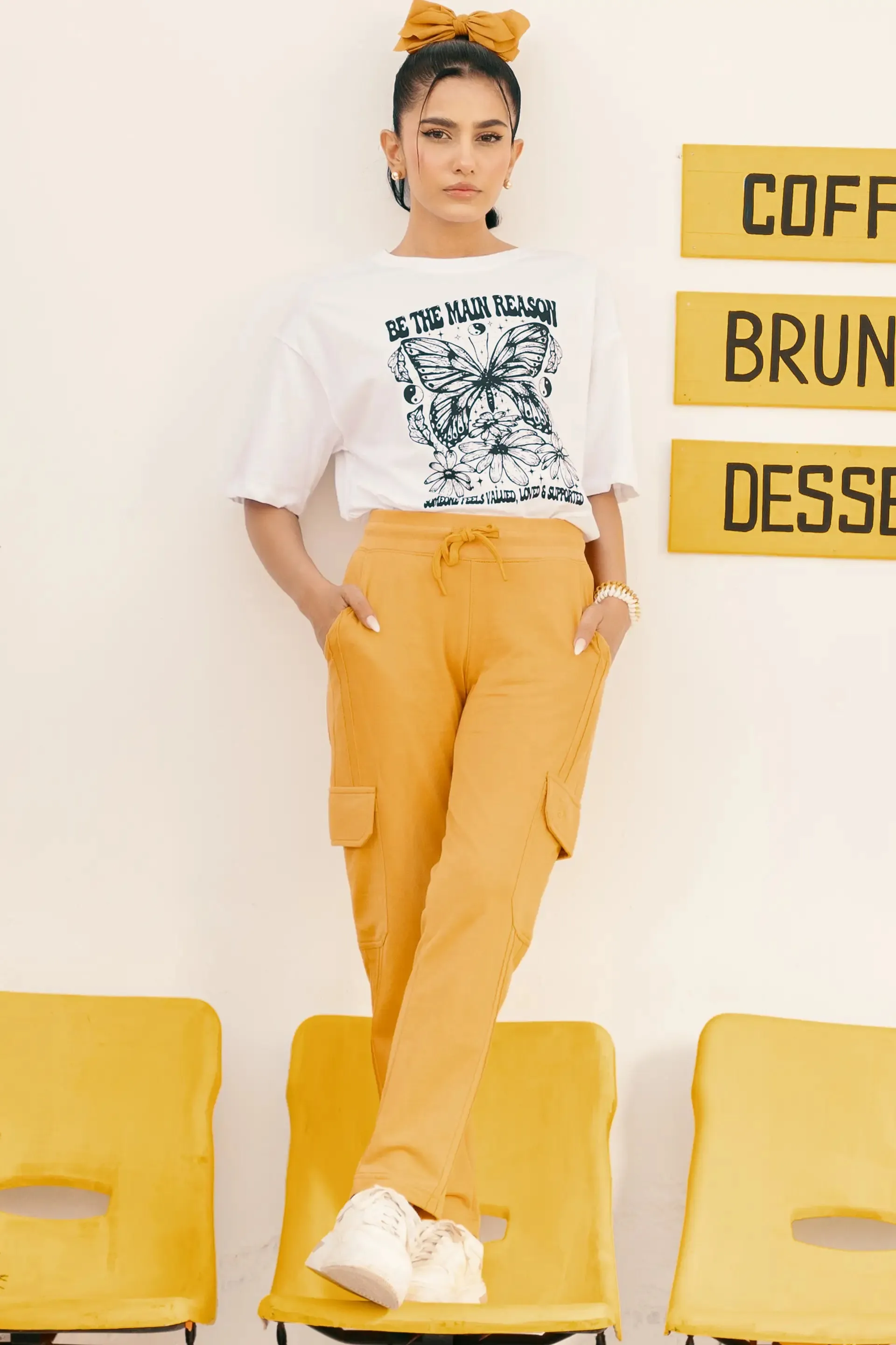 Mustard Cargo Trousers