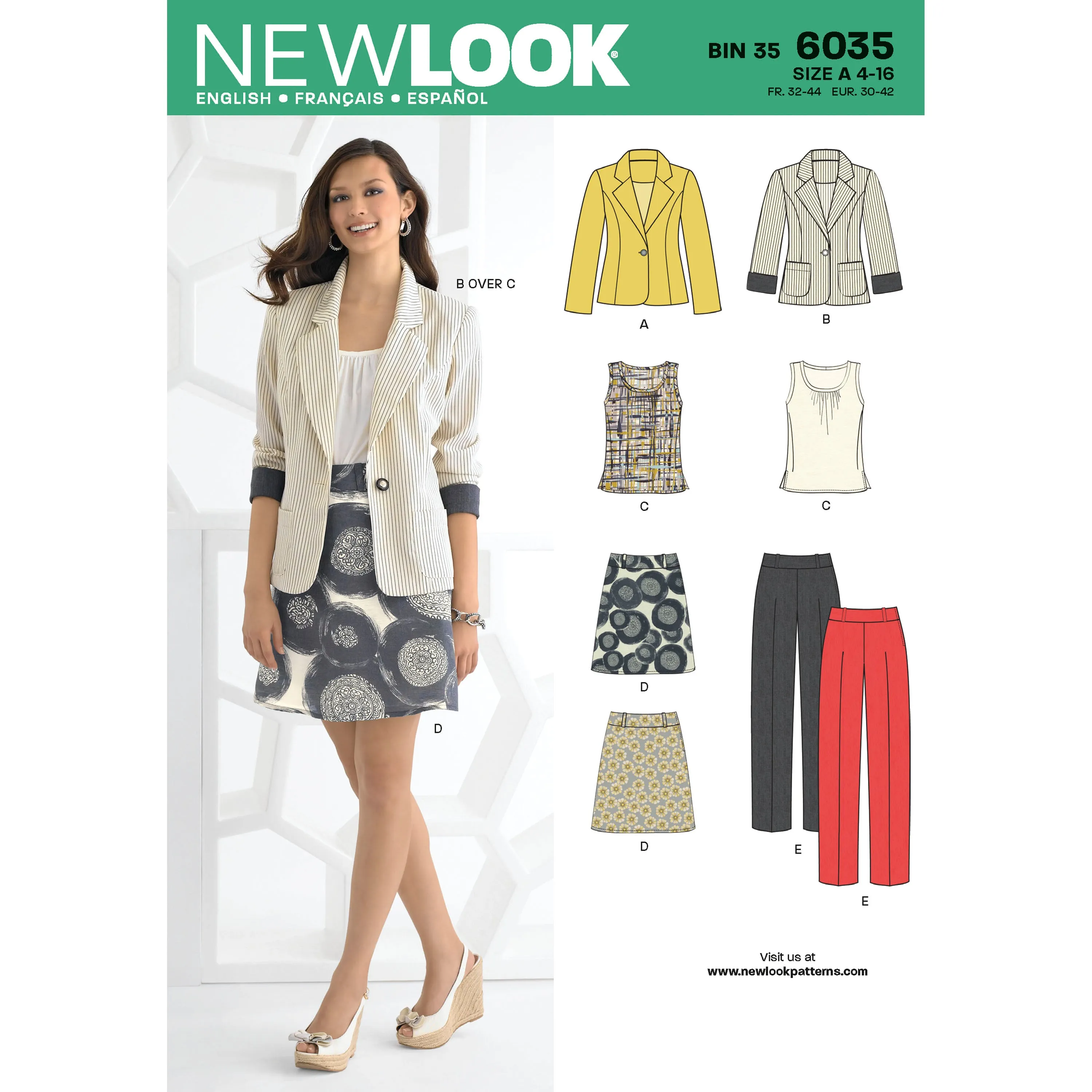 New Look Sewing Pattern 6035 - Misses' Separates
