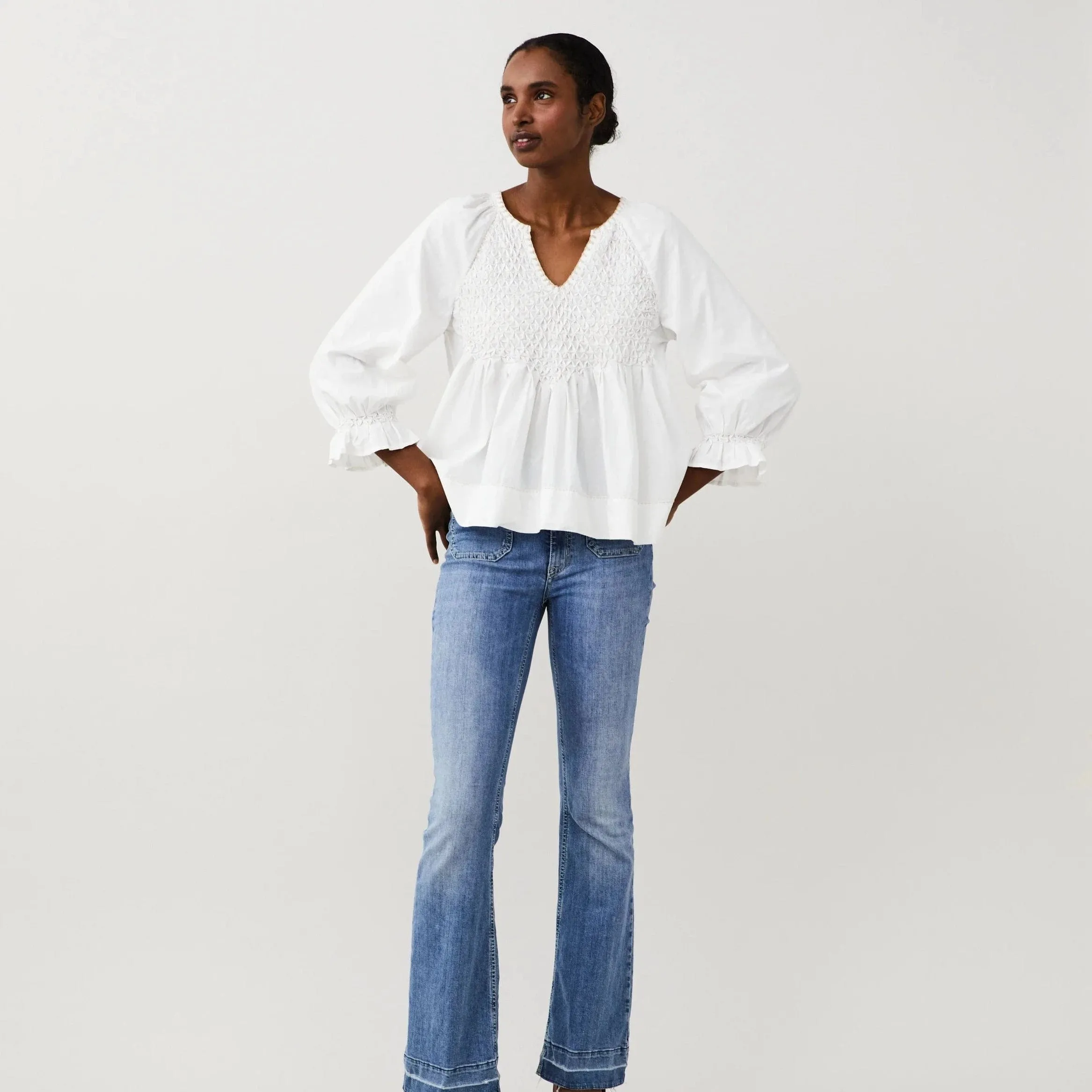 Odd Molly Kaia Blouse Light Chalk
