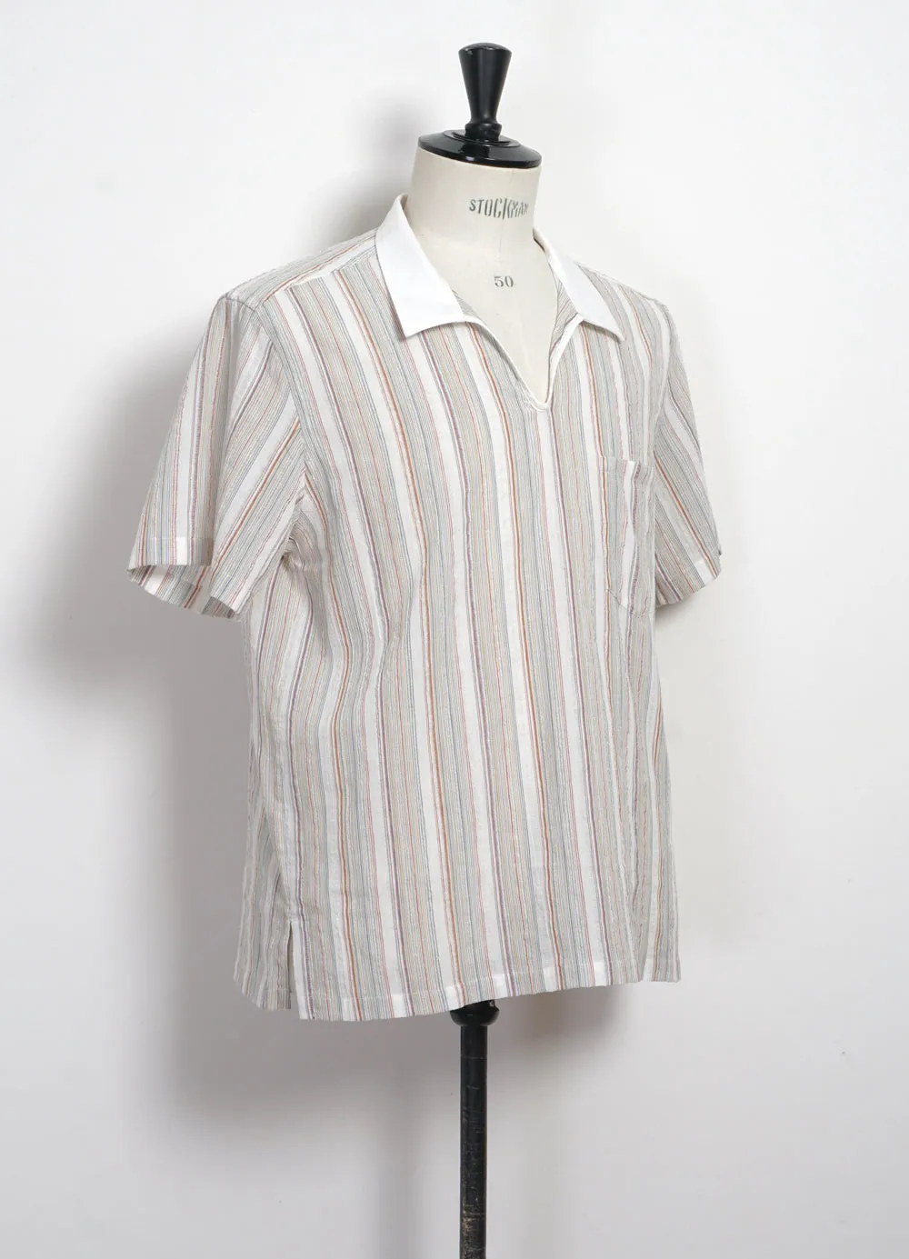 PHILIP | Short Sleeve Pull-On Shirt | Vanilla