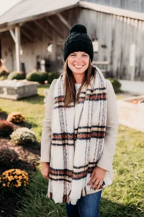 Plaid Oblong Scarf