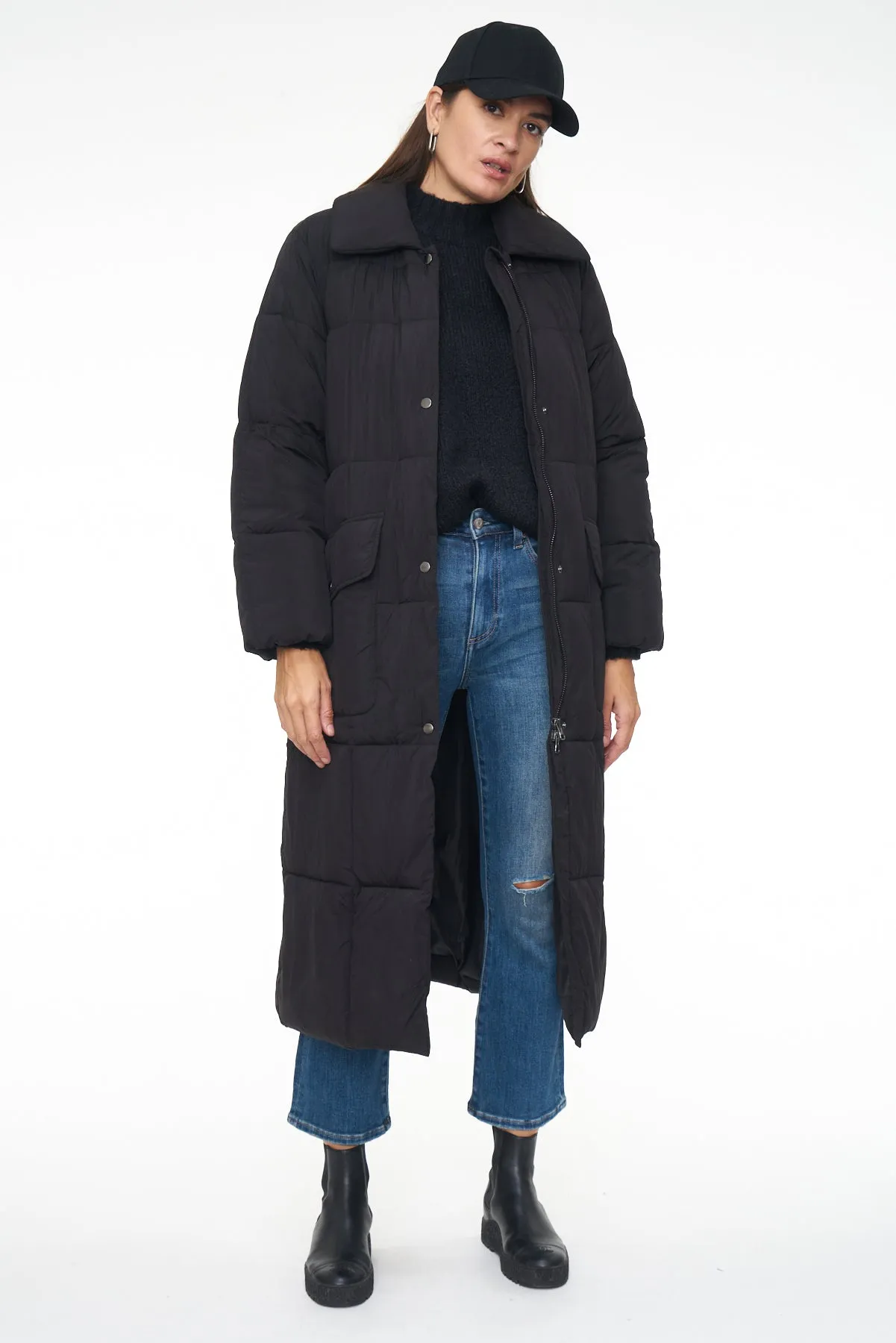 Shayne Long Puffer Coat - Noir