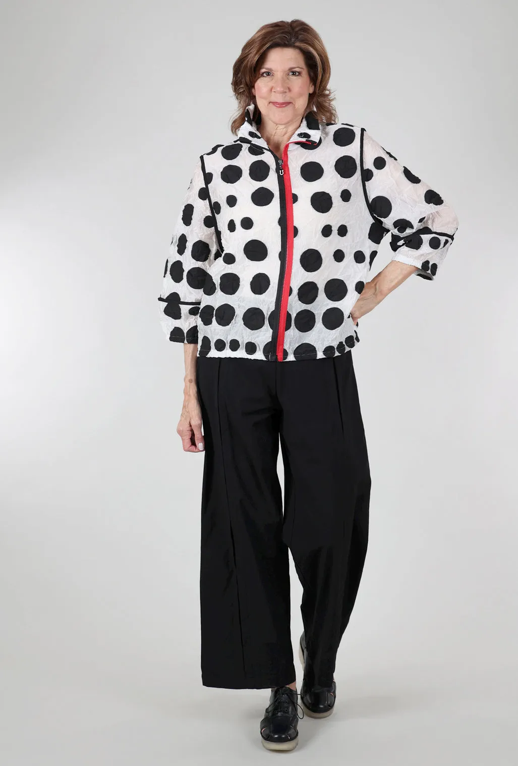 Shot of Red Jacket, White/Black