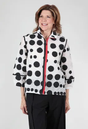 Shot of Red Jacket, White/Black