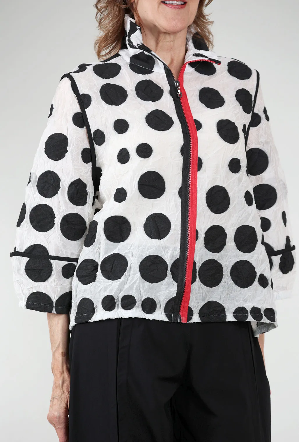 Shot of Red Jacket, White/Black