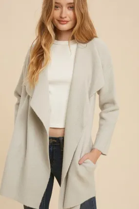 Silver Lapel Cardigan