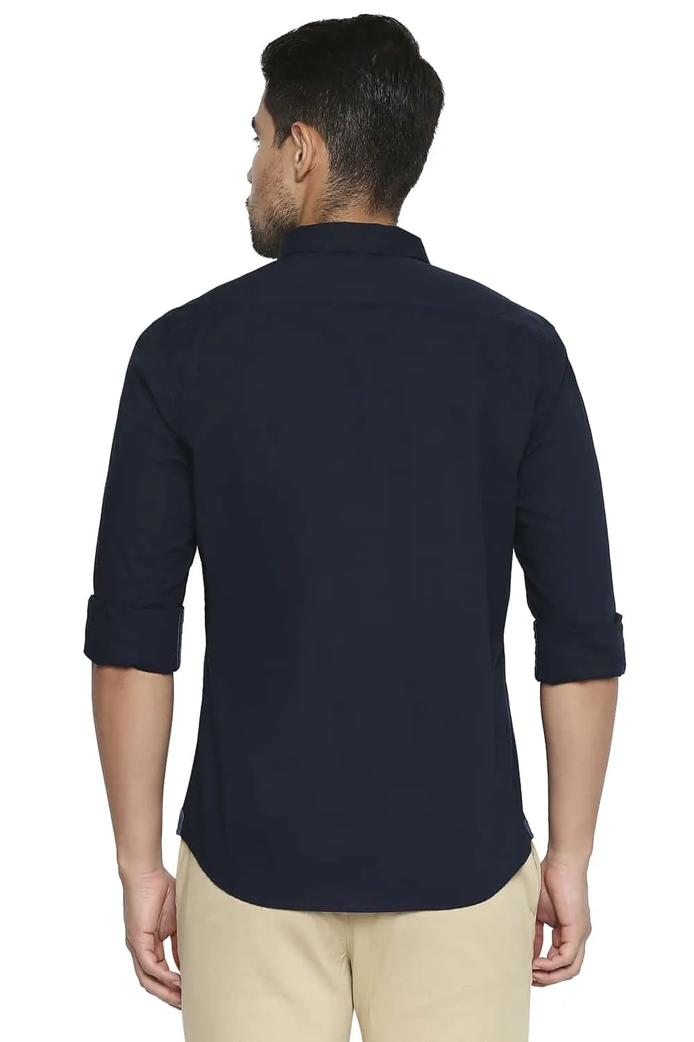 Slim Fit Line Printed Shirt