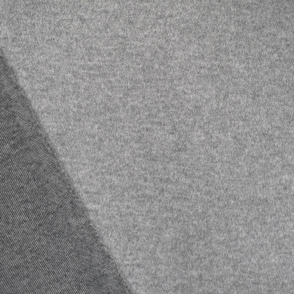Soft Brushed Velour Double Knit Grey