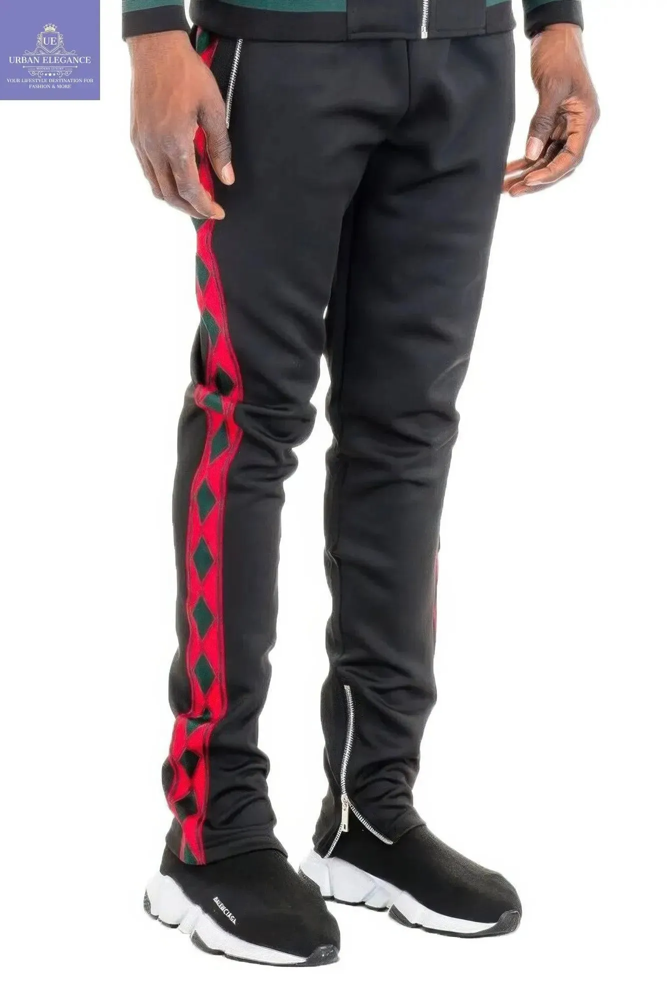 Stylish Diamond Accented Track Pants