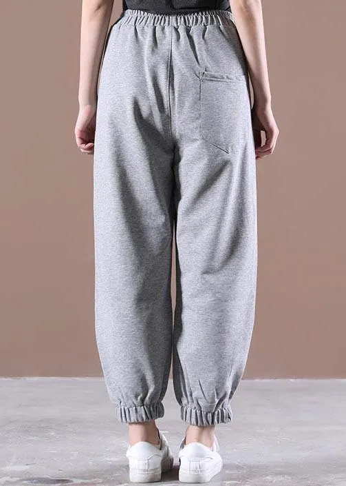 Stylish Grey Graphic Jogging Summer Cotton Pants