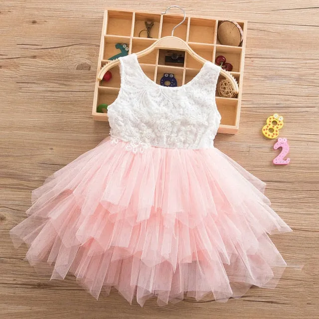 Stylish Lovely Girls' Lace Princess Dresses For Party Ceremony
