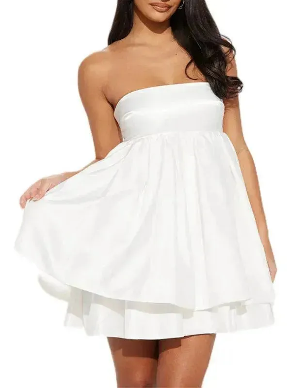 Stylish Party Strapless Mini Dress