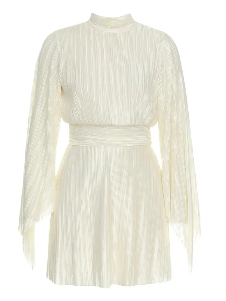 Stylish Ruffle Bell-Sleeve Dress