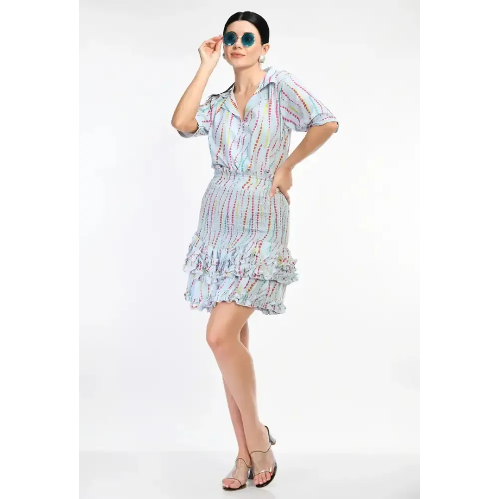 Stylish Women Viscose Rayon Above Knee Length Western Dress
