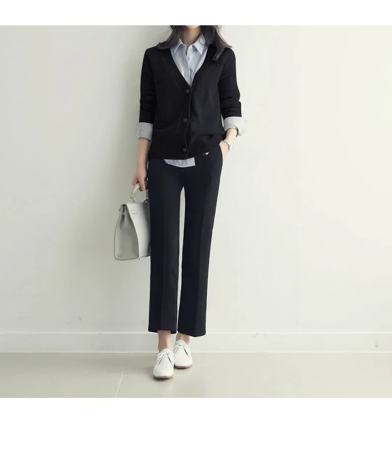 Sweater Women Trendy Gray All-Matching Loose Korean Knitted Cardigan Outerwear