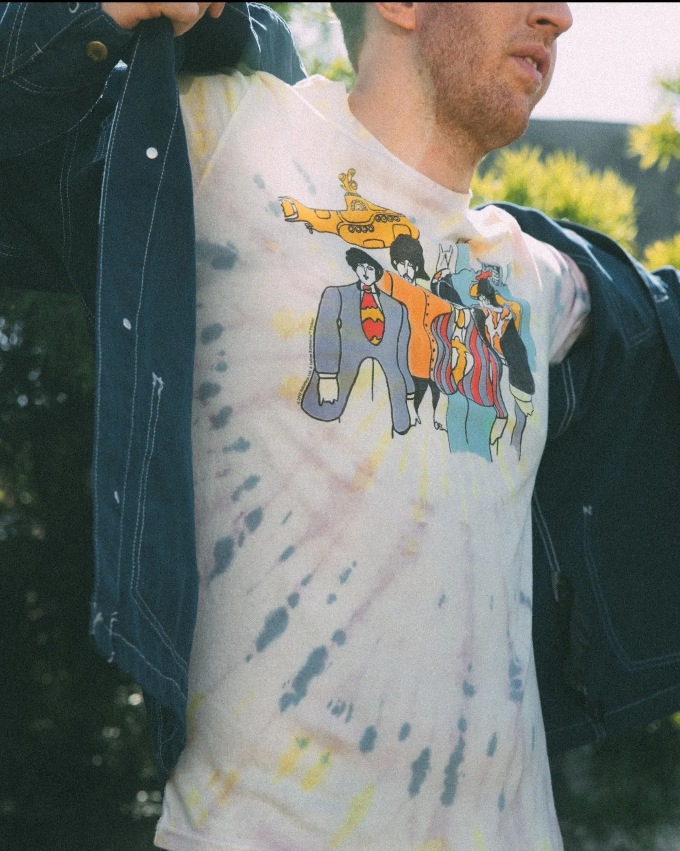 The Beatles Yellow Sub Tie Dye Vintage Tee
