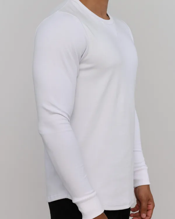 The ESNTLS White Crew Sweater