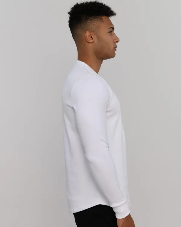 The ESNTLS White Crew Sweater