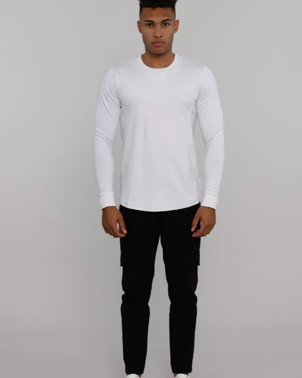 The ESNTLS White Crew Sweater