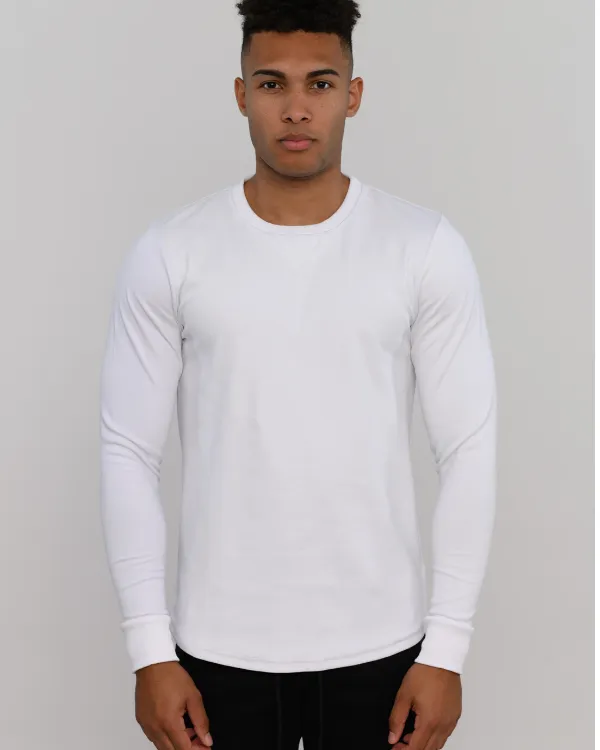 The ESNTLS White Crew Sweater
