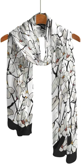 Tiffany Magnolia Silky-soft Polyester Sheer Long Scarf