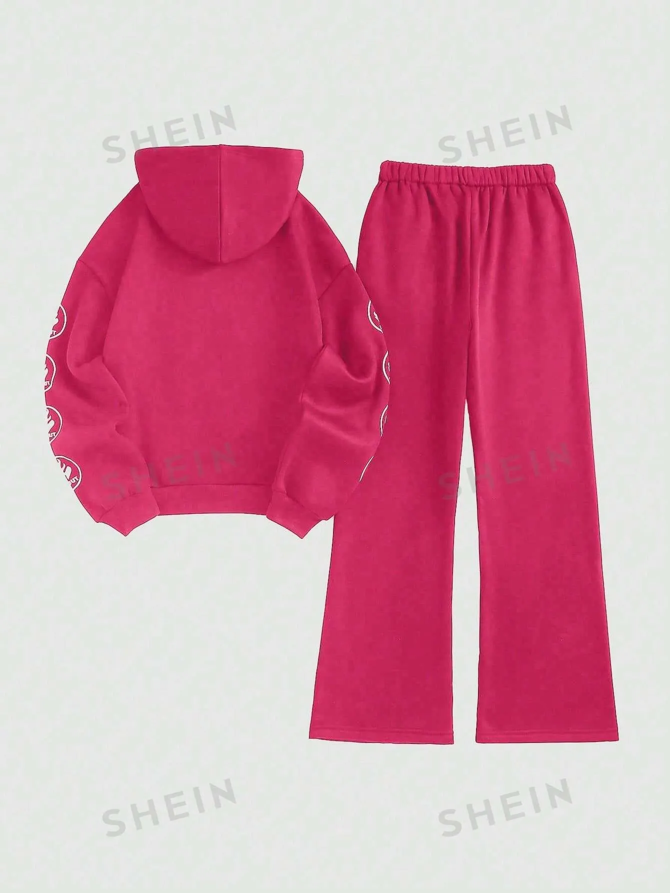 Women's Autumn Letter Star Printed Long Sleeve Hoodie And Pants 2pcs Casual Outfit