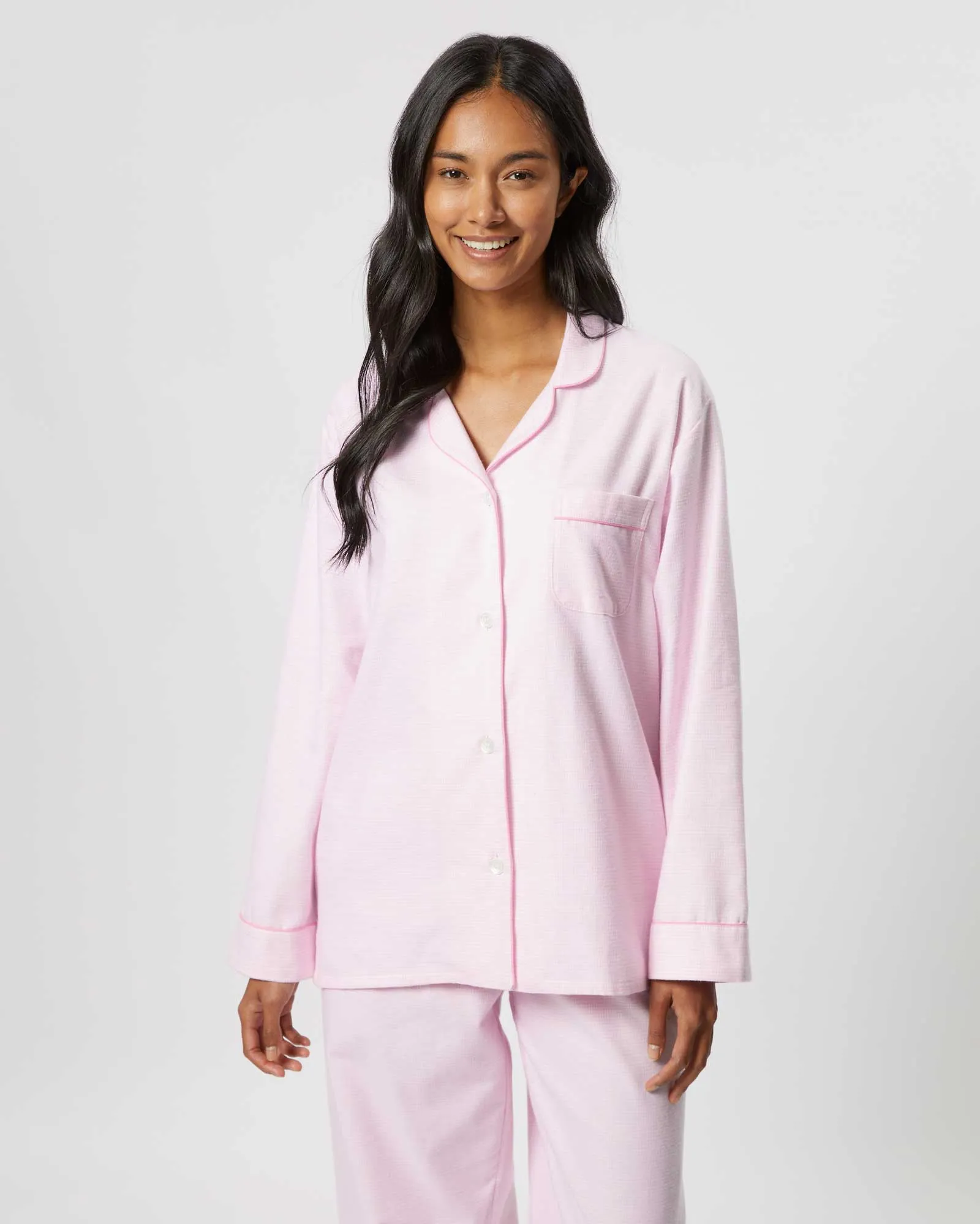 Women's Brushed Cotton Pyjamas - Willet Pink
