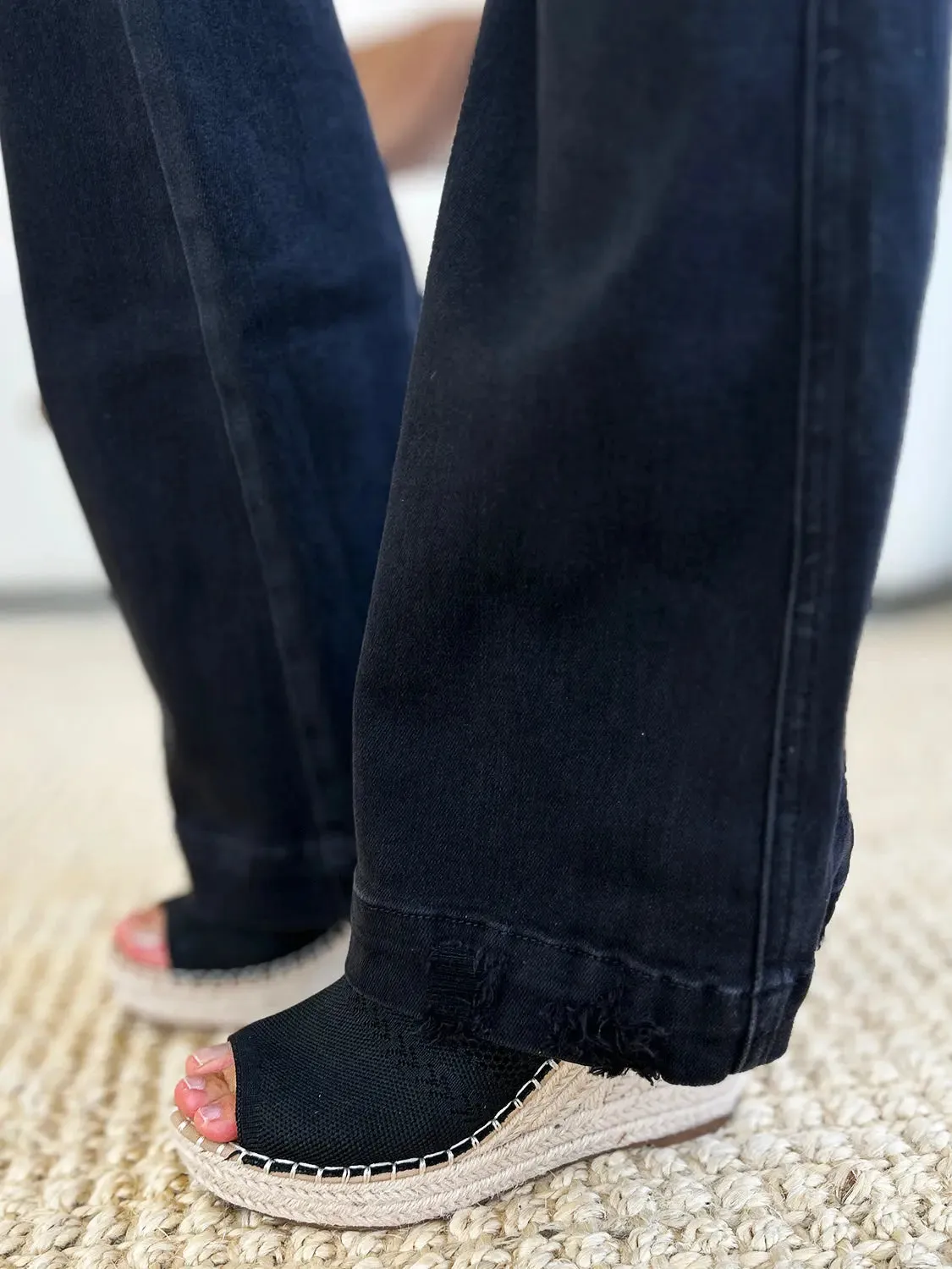Women's Jeans, Distressed Flare Jeans, with Full Size High Waist by Judy Blue