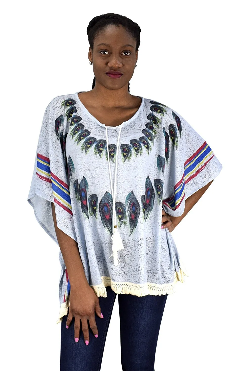 Womens Light Weight Summer Poncho Cardigan Beach Cover up