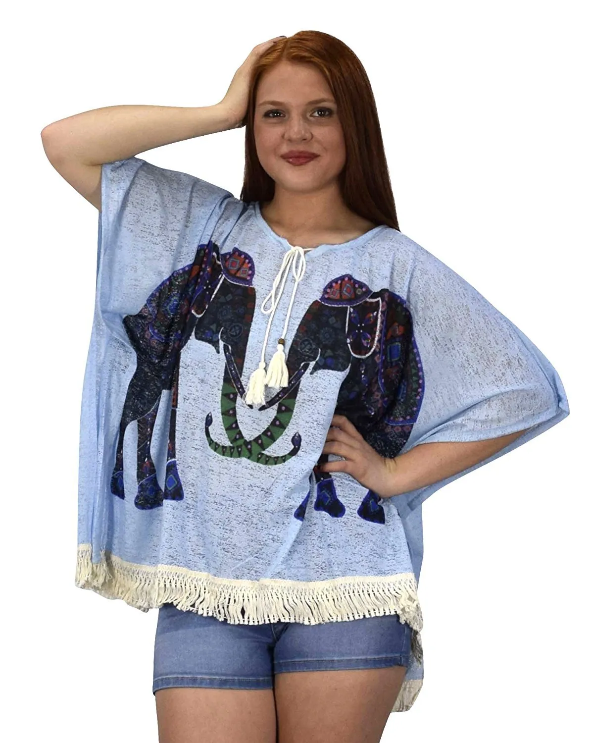 Womens Light Weight Summer Poncho Cardigan Beach Cover up