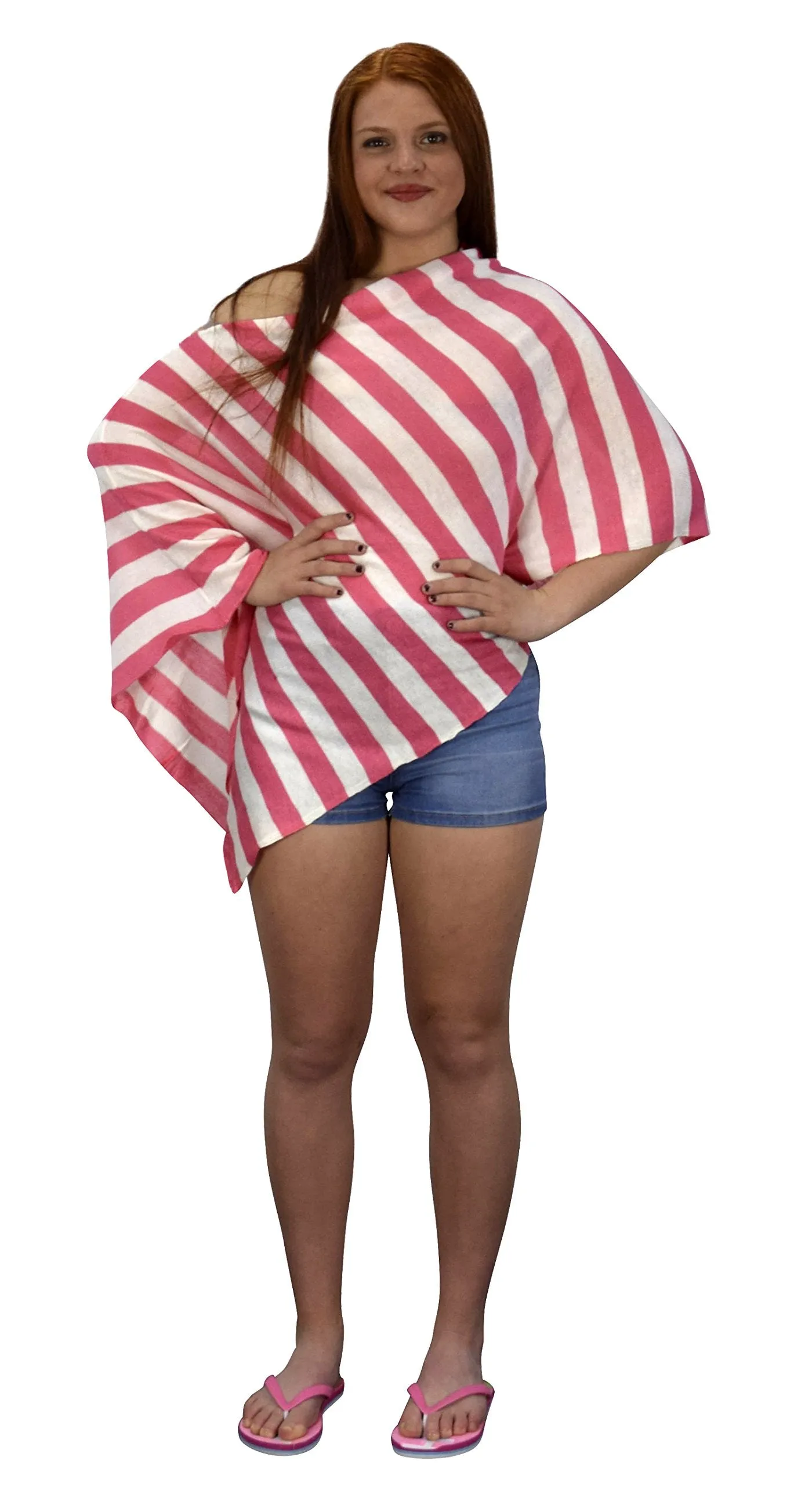 Womens Light Weight Summer Poncho Cardigan Beach Cover up