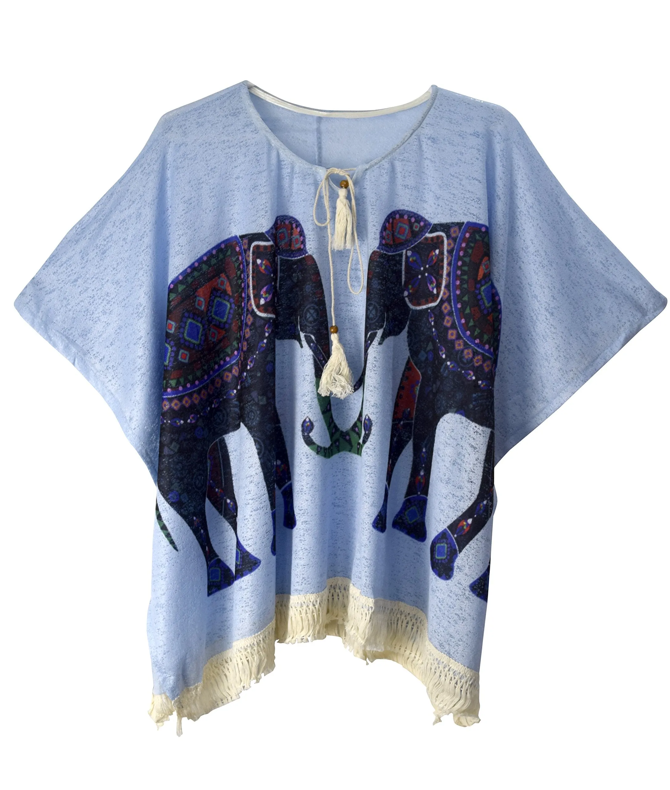 Womens Light Weight Summer Poncho Cardigan Beach Cover up
