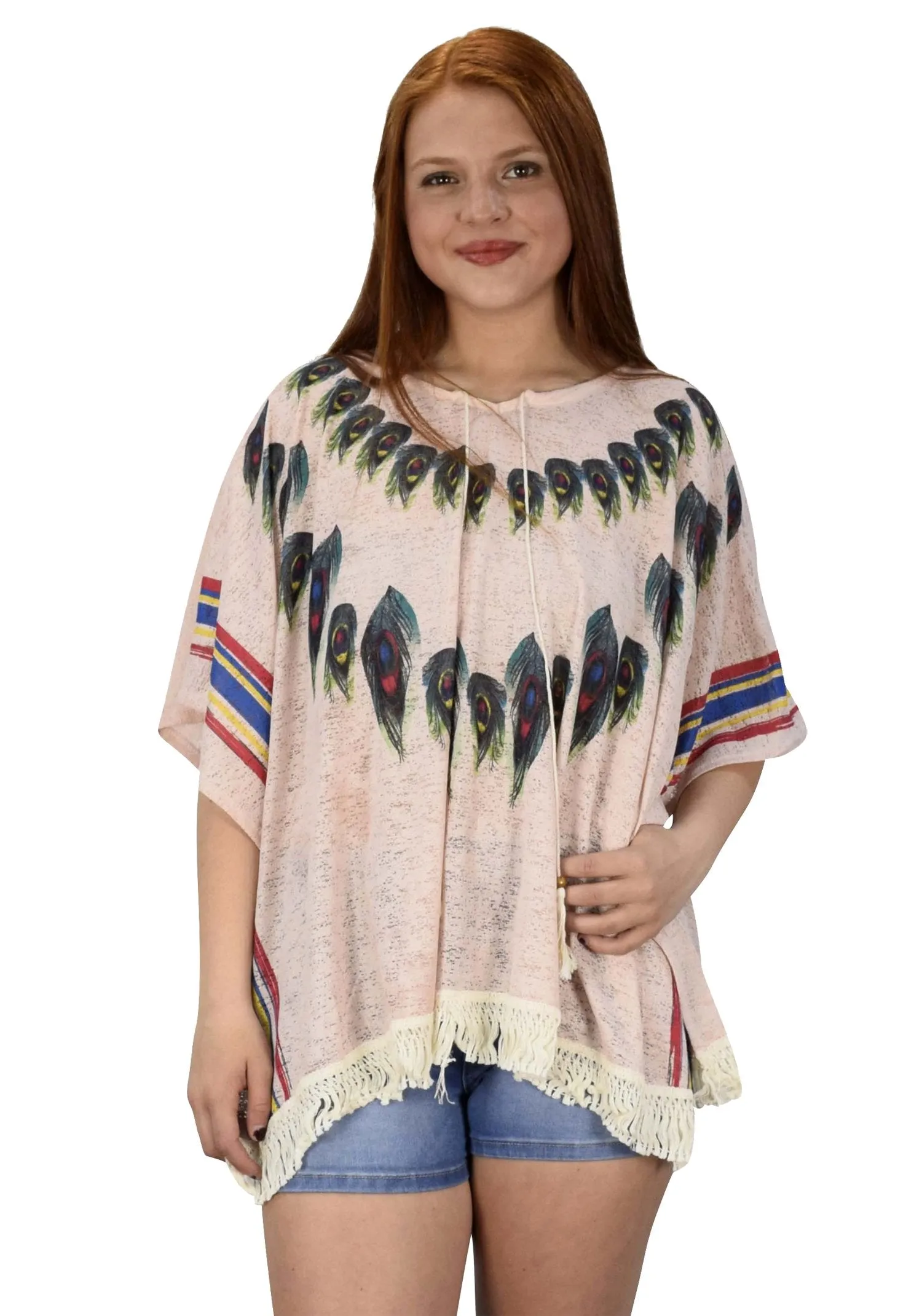 Womens Light Weight Summer Poncho Cardigan Beach Cover up