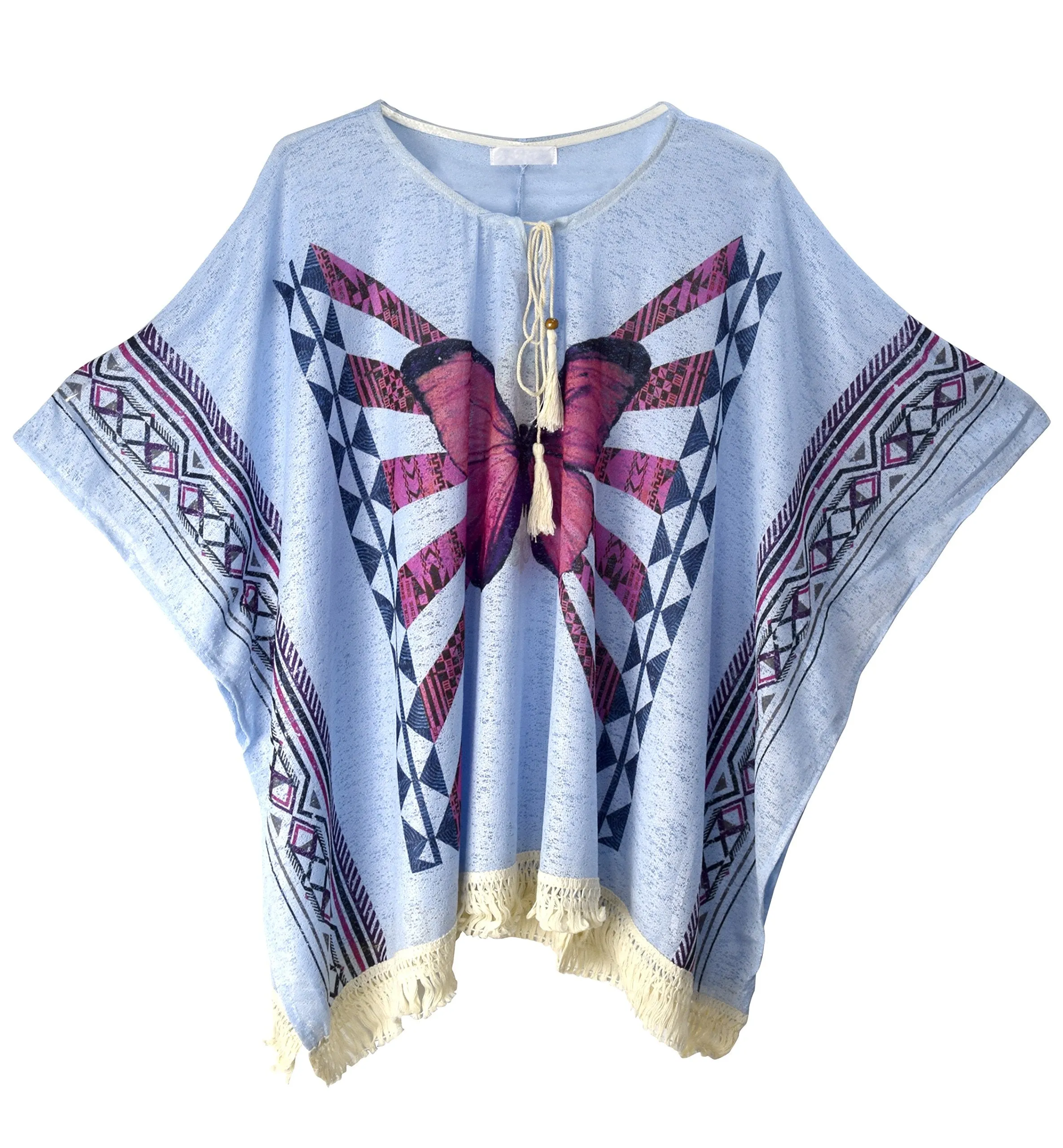 Womens Light Weight Summer Poncho Cardigan Beach Cover up