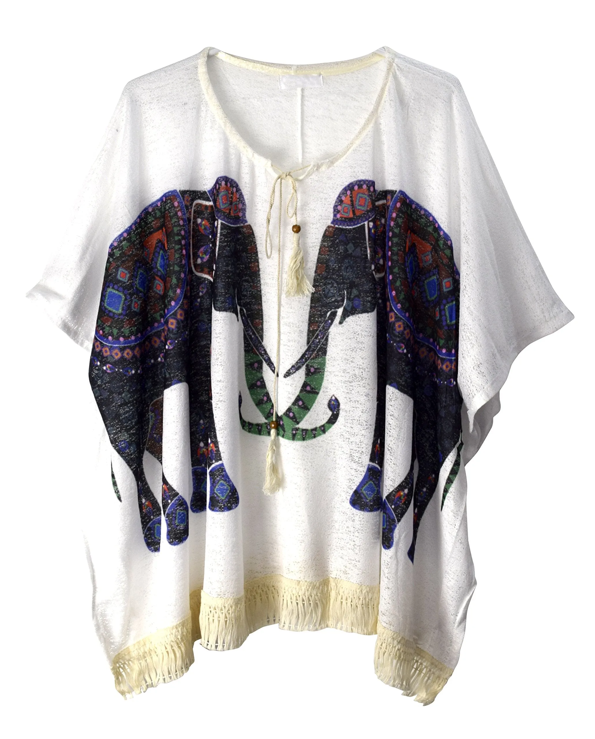 Womens Light Weight Summer Poncho Cardigan Beach Cover up
