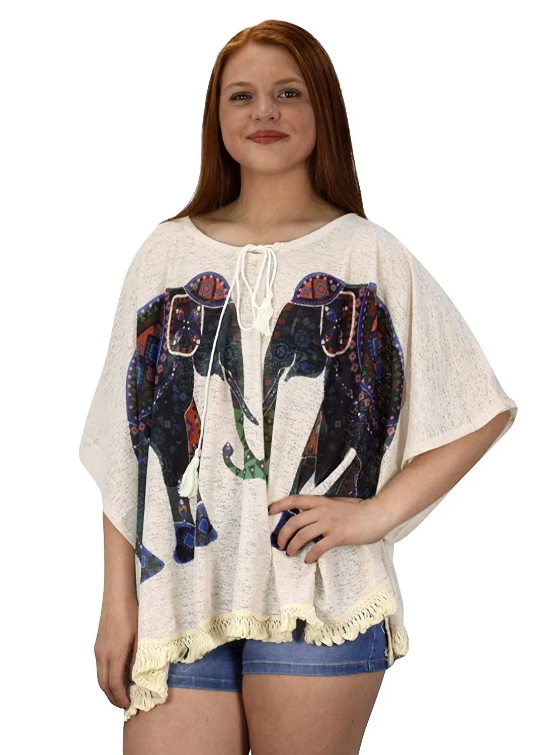 Womens Light Weight Summer Poncho Cardigan Beach Cover up