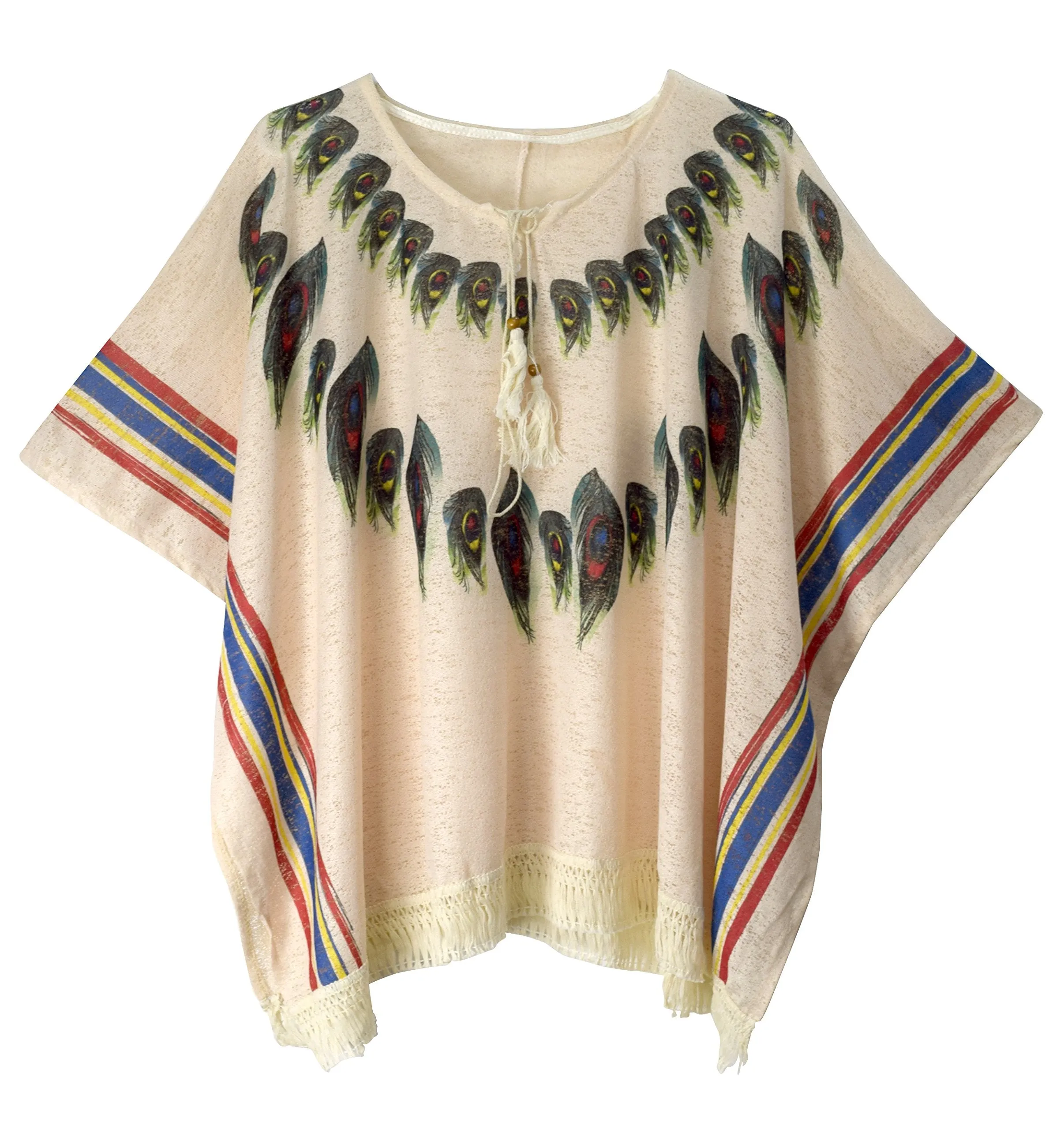 Womens Light Weight Summer Poncho Cardigan Beach Cover up