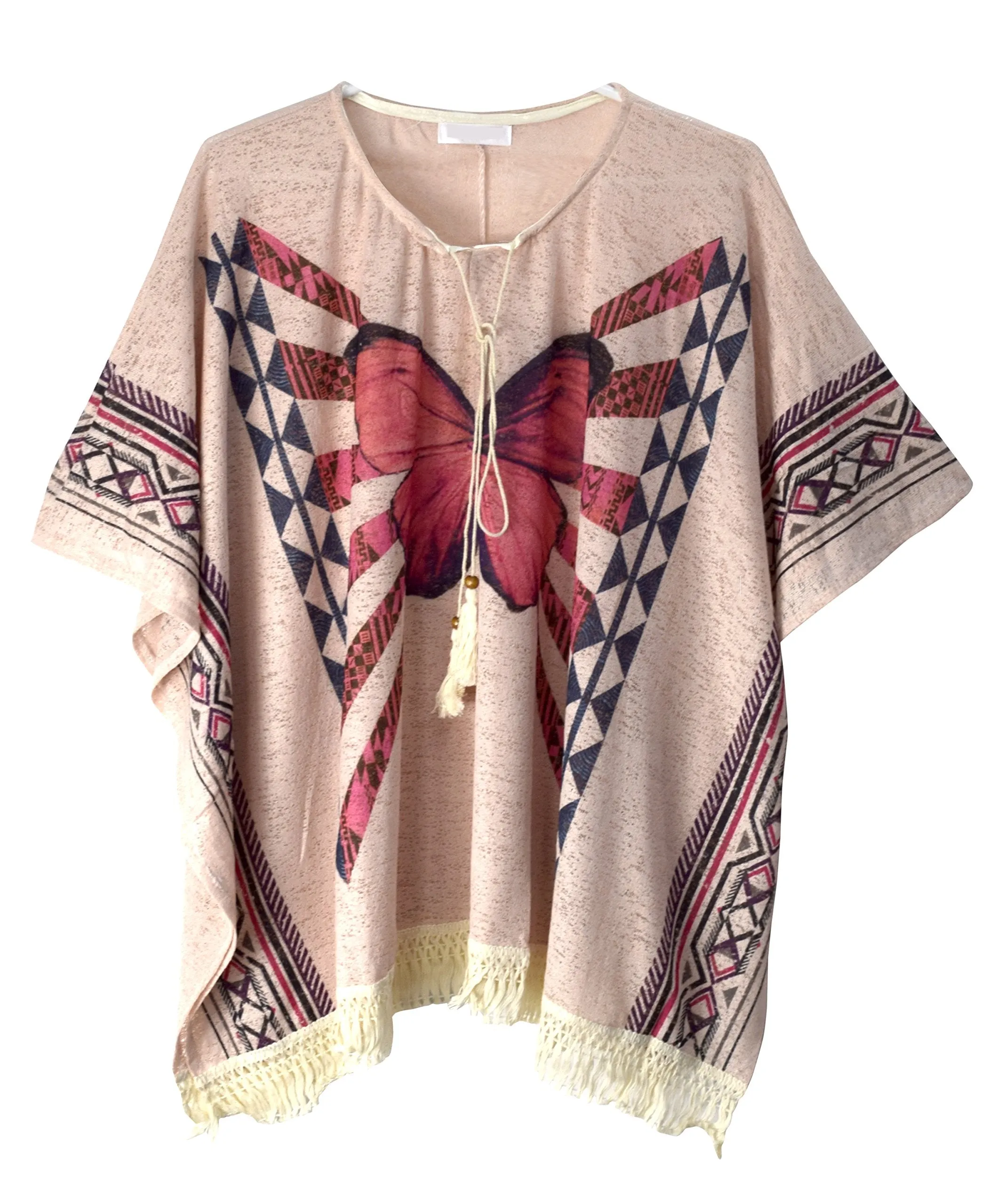 Womens Light Weight Summer Poncho Cardigan Beach Cover up