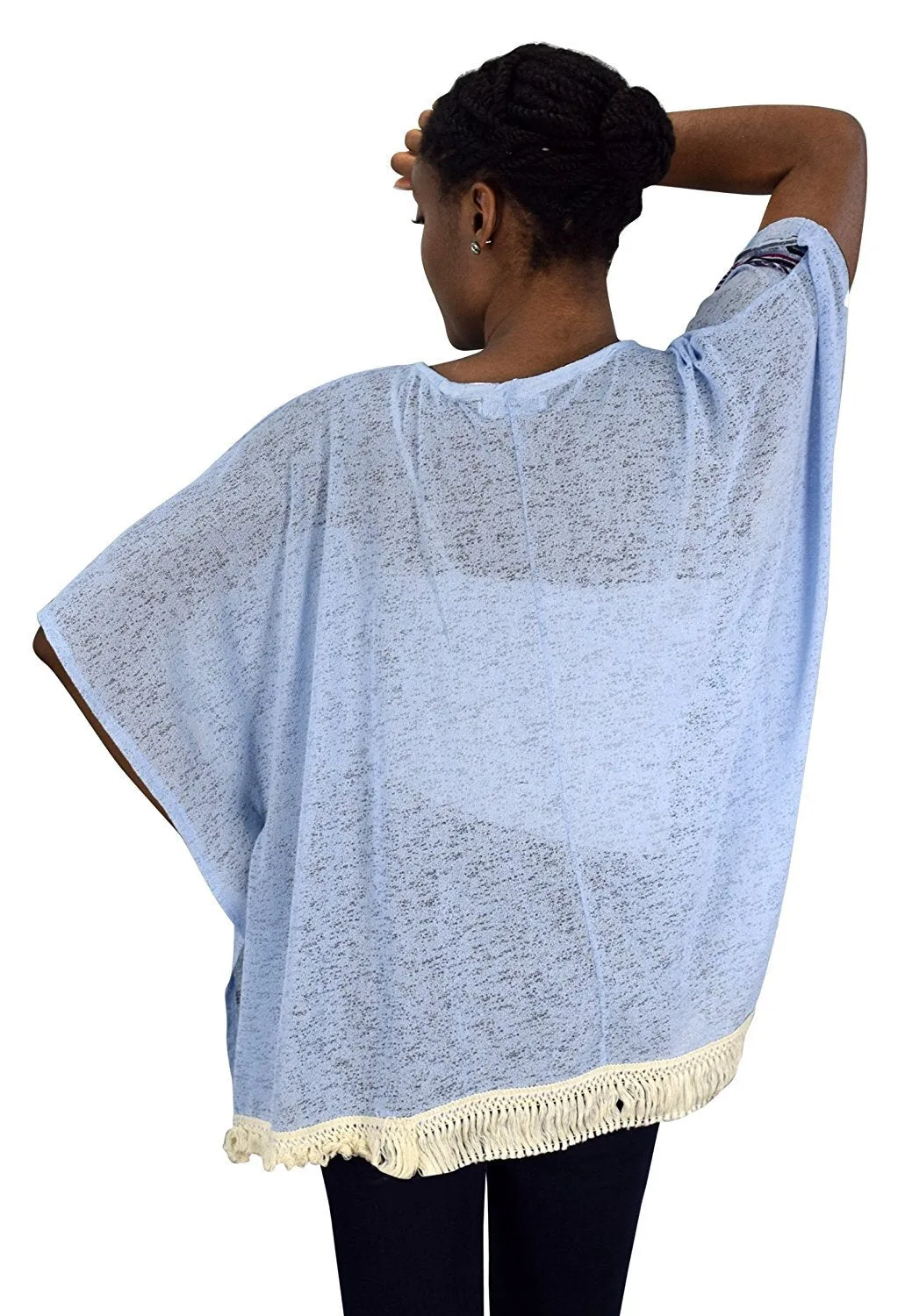 Womens Light Weight Summer Poncho Cardigan Beach Cover up