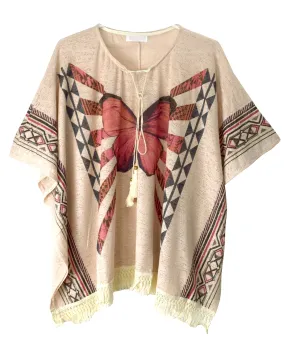 Womens Light Weight Summer Poncho Cardigan Beach Cover up