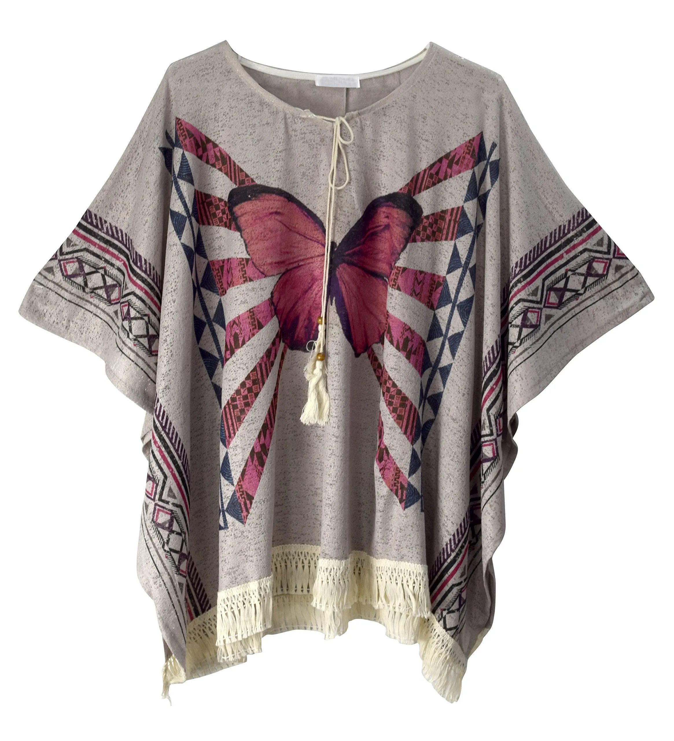 Womens Light Weight Summer Poncho Cardigan Beach Cover up