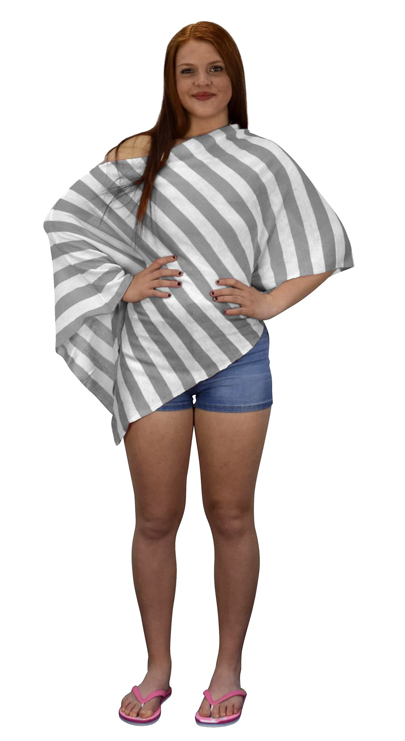 Womens Light Weight Summer Poncho Cardigan Beach Cover up